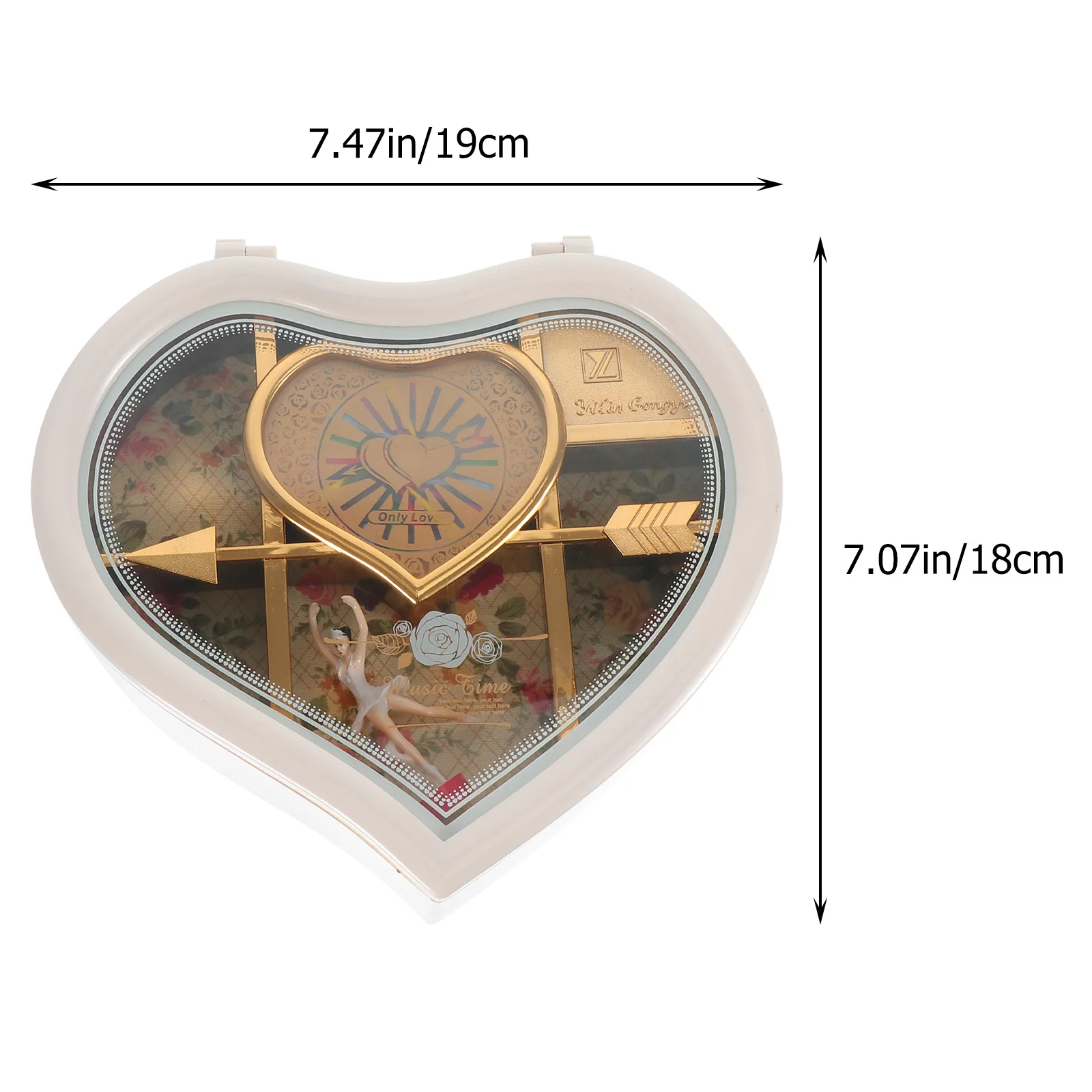 Heart Shaped Music Jewelry Dancing Ballerina Melody Box Desktop Decoration Gift For Her Jewelry Storage Organizer