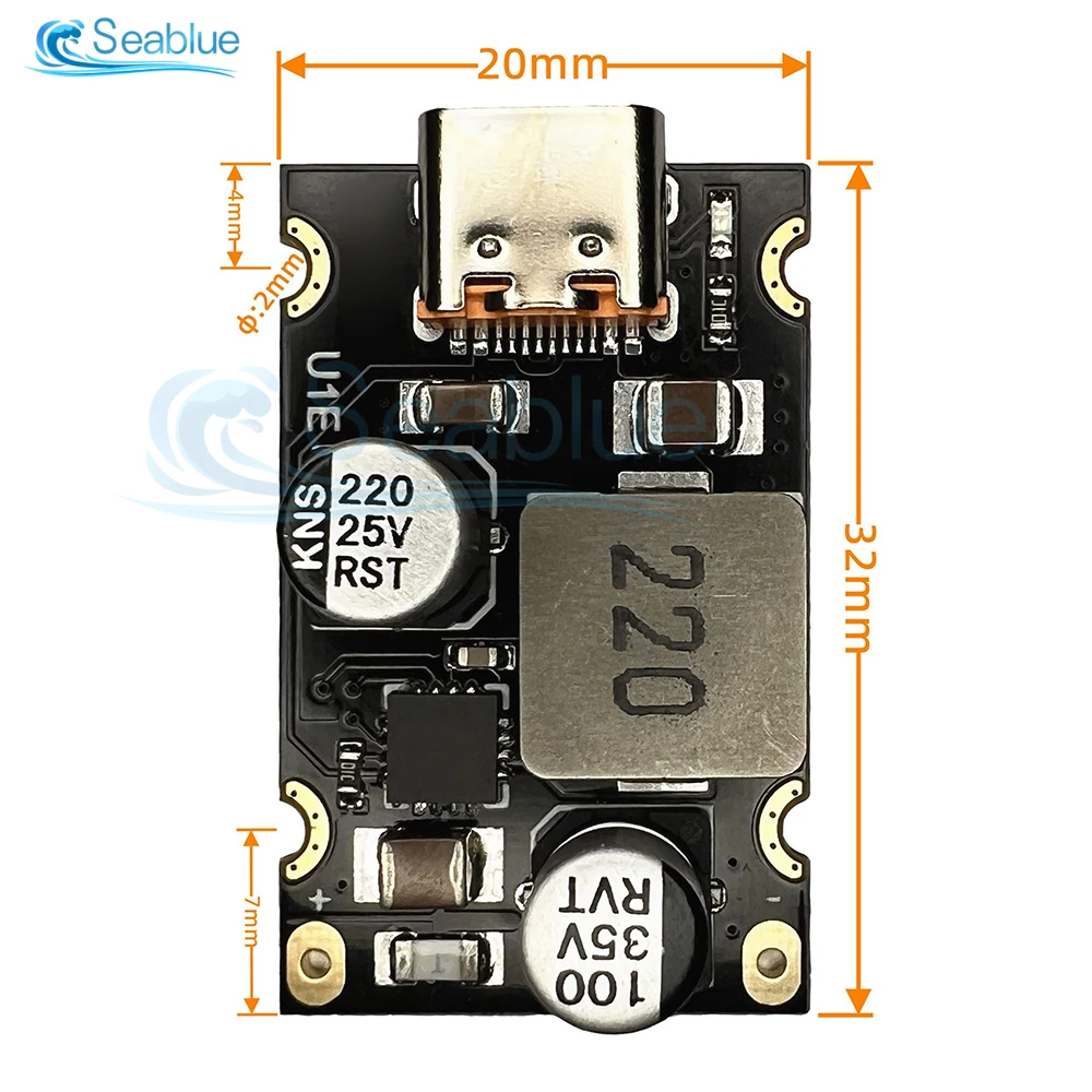 PD3.1 QC3.0 SCP PPS 65W Moduł Szybkiego Ładowania DC 8-30V do 20V 3.25A Typ-C Moduł Ładowania USB Step Down dla Huawei SCP/FCP