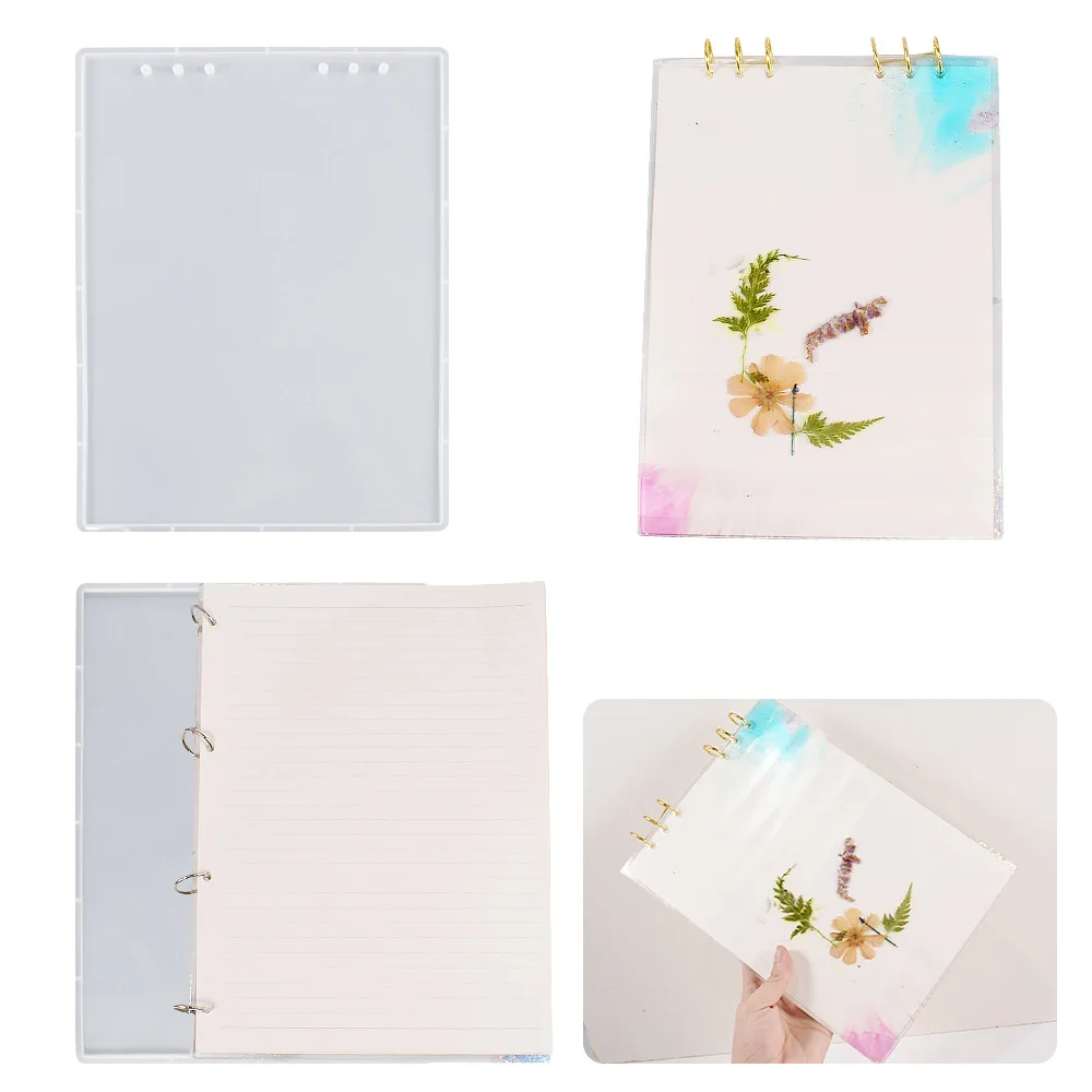 Crystal Drop Glue A4 Notepad Written Mold Horizontal and Vertical Version A4 Notebook Cover DIY Book Cover Silicone Mold