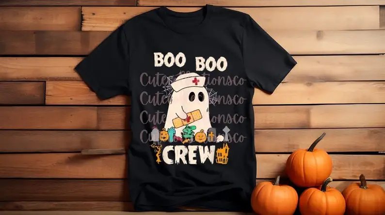 

Comfort Colors Boo Crew Nurse Halloween shirt, Boo Crew Shirt Gift For Nurses, Nurses Fall Tee, Scary Vibes Outfit