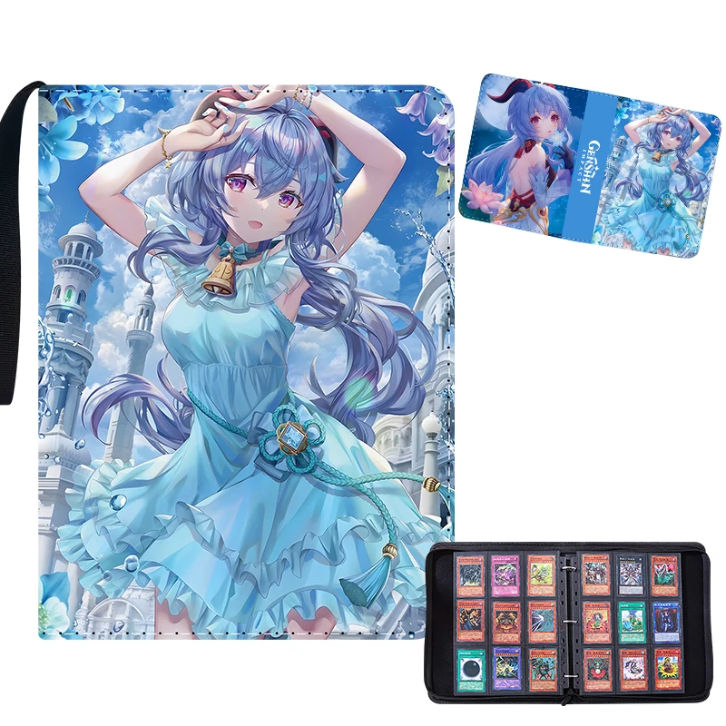 Genshin Impact Animation بطاقة ذات سعة كبيرة أربعة تسعة قصر فاخر بسحاب حقيبة بيك اب بطاقة بطاقة مجموعة الأطفال #3