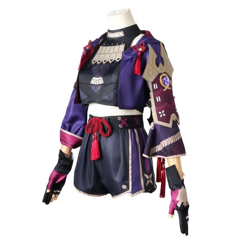 Genshin impacto kuki shinobu cosplay traje e acessórios arataki ninja feminino completo outfits shinobu peruca headwear