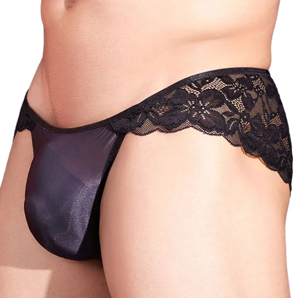 

Men’s Panties Oil Shiny Briefs Low Waist Underwear Sissy U Convex Pouch Lingerie High Stretch Mesh Quick Dry Underpants Knickers