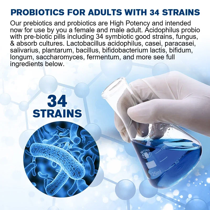 100 Billion Colonies Probiotic Enzyme Capsules Support Emotional Health, Enhance Immunity, and Promote Digestion