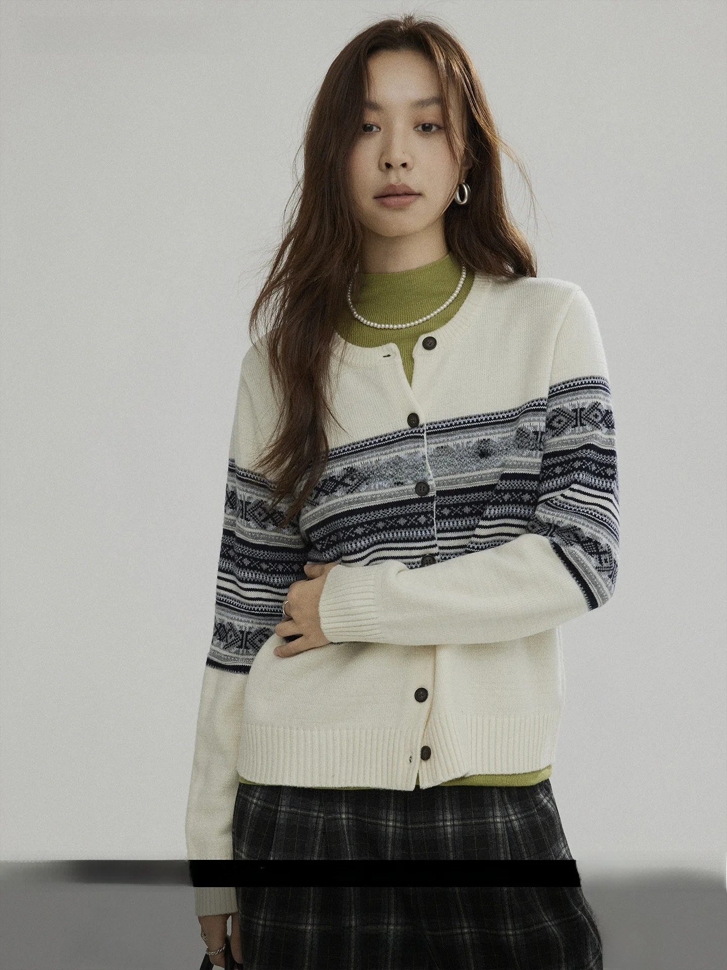 

Женский вязаный кардиган Joli из шерстяной смеси с круглым вырезом и вышивкой, повседневный, осенний, модный, простой, с длинными рукавами