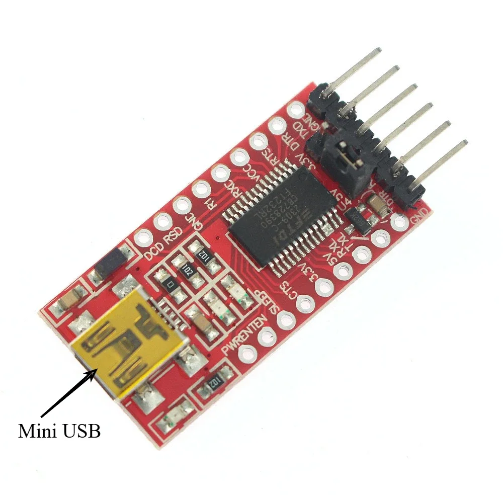 FT232RL USB إلى TTL وحدة محول 3.3 فولت/5 فولت FTDI رقاقة نوع C/Mini FT232 USB إلى TTL 232 لاردوينو STM32