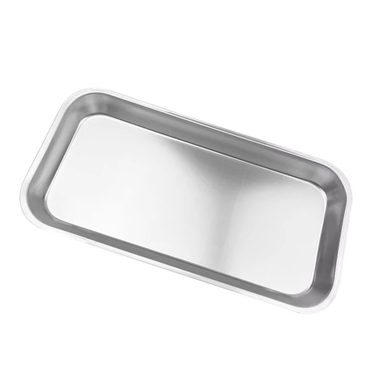 Stainless Steel Dental Medical Tray Disinfection Surgical Storage Plate Dentist Lab Instrument Tray Place Box for Tattoo Medical view 2
