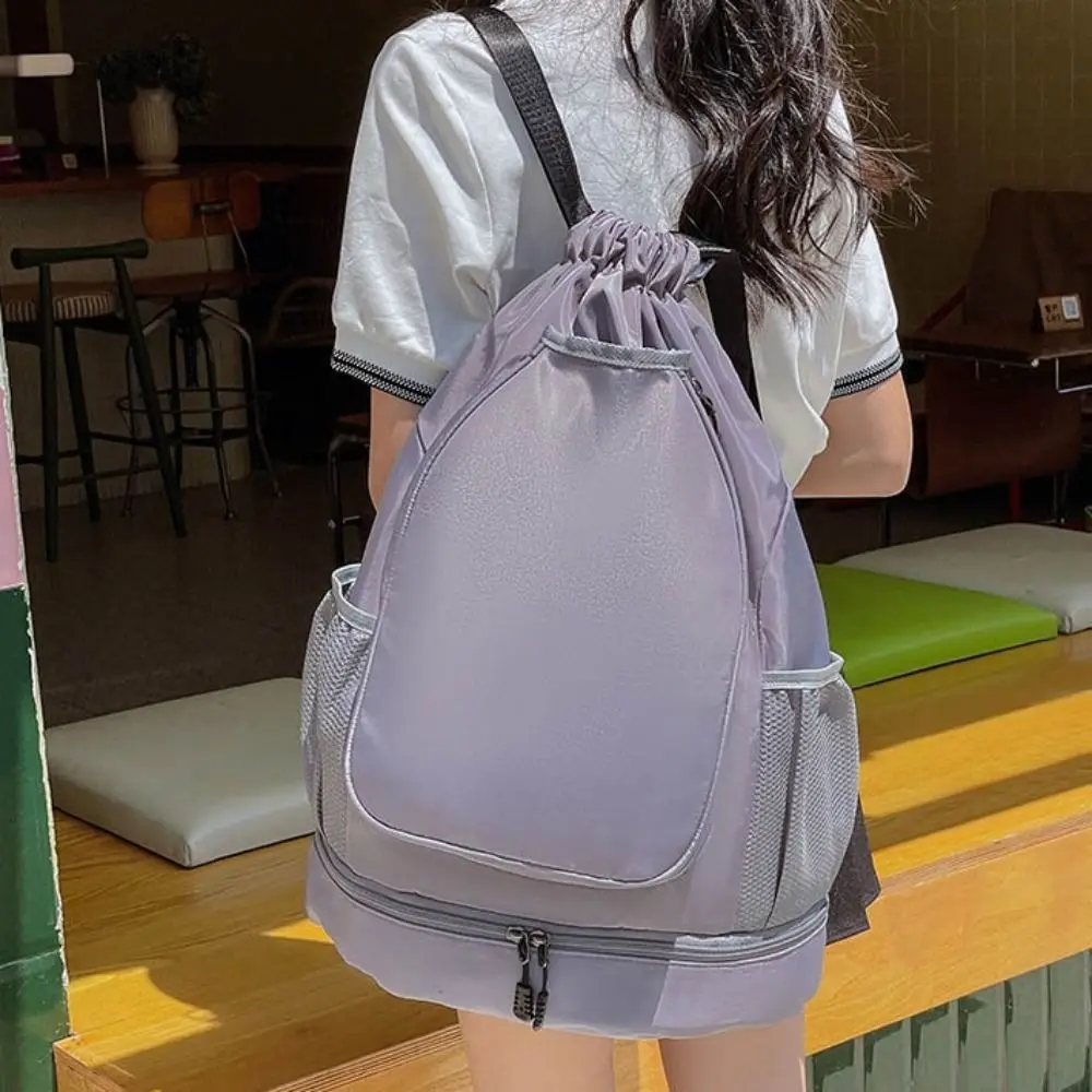 

2 Rackets Tennis Racket Backpack with Shoes Pocket Large Capacity Badminton Sports Bag Drawstring Closure Waterproof