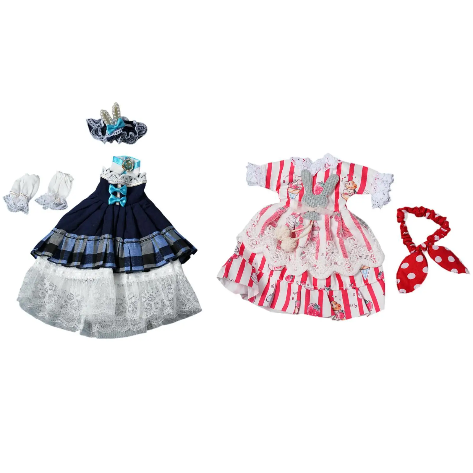 1:6 BJD Doll Lolita Dress Photo Props Educational for Little Girls Cosplay Party Dress Dress up for 11.81'' Action Figure Doll