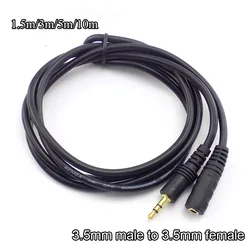 1.5/3/5/10M 3.5mm stereofoniczny kabel rozszerzenie Audio męski do żeńskiego do słuchawek TV komputer laptopa słuchawki MP3/MP4