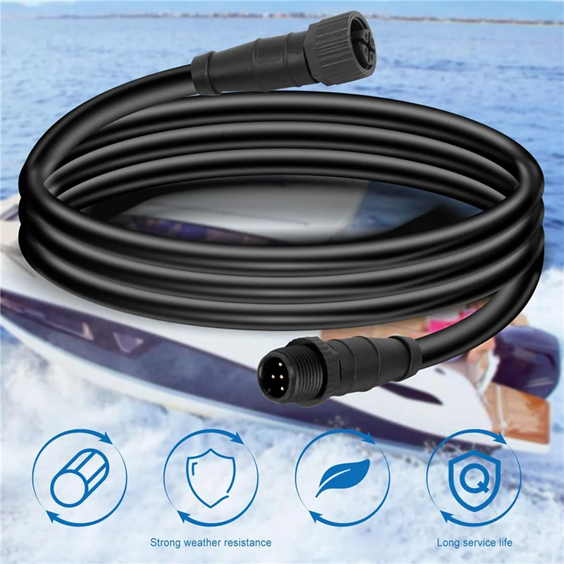 N82R 2X NMEA 2000 (N2K) 2 Meter Backbone Drop Or Extension Cable For Lowrance Simrad B&G Navico Networks With 5Pin Connector