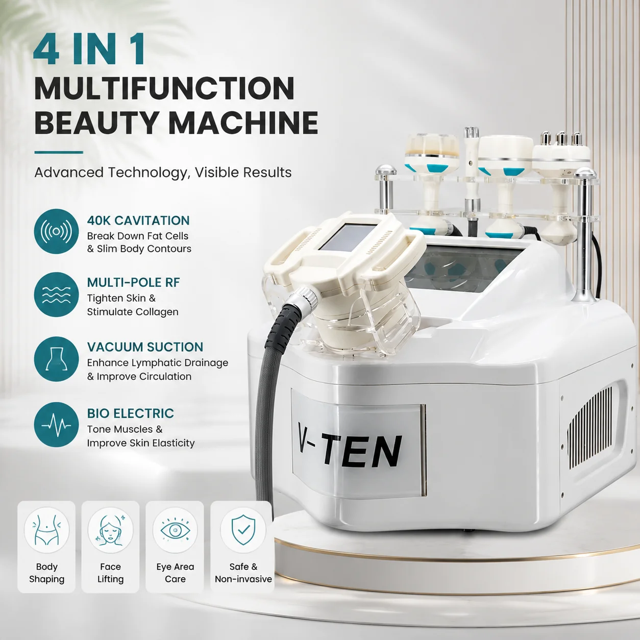 40K Cavitation Machine Body Slimming RF Vacuum Beauty Device BIO Electric Facial Care Skin Firming Shaping Equipment