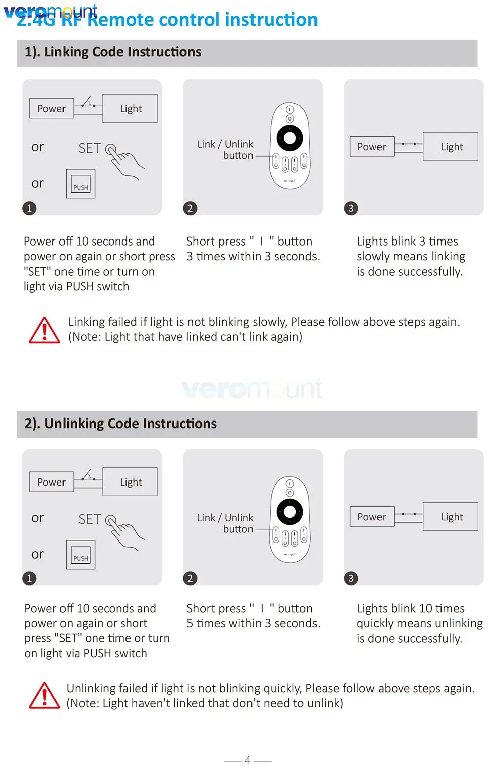 Miboxer LC2-RF DC12-24V 2.4G Single Color Dual White 2 in 1 Dimmer for 2 Wires CCT LED Strips Light Color Temperature Controller