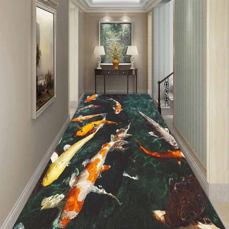 

Goldfish 3D Carpets for Corridor Hallway Kids Bedroom Rug Pastoral Living Room Area Rug Kitchen Mat Floor Rug Entrance Doormat