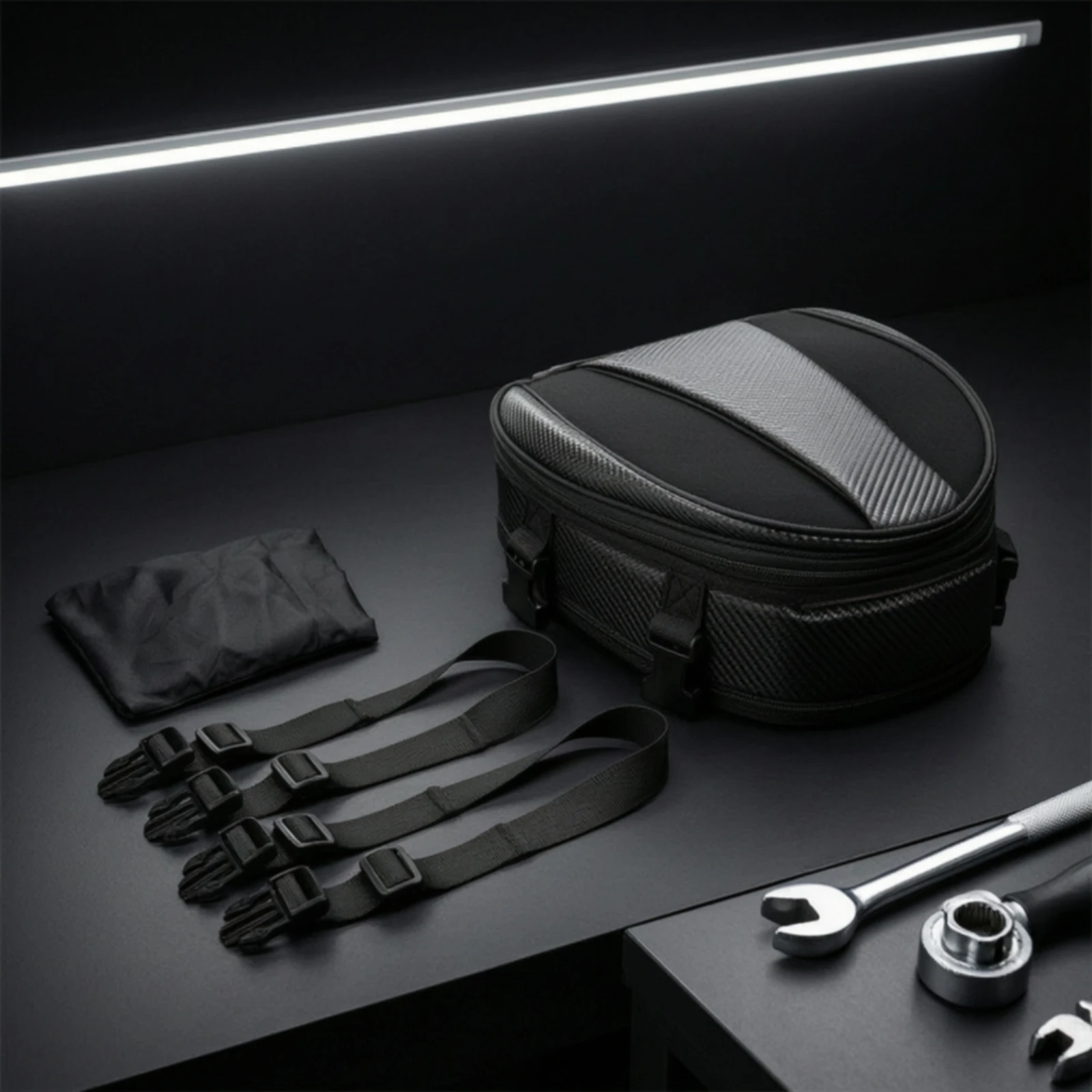 Motorcycle Rear-Seat Luggage Bag Two-in-One Use Universal Motorcycle Rear Bag Tear-Resistant Reflective for Touring Riders