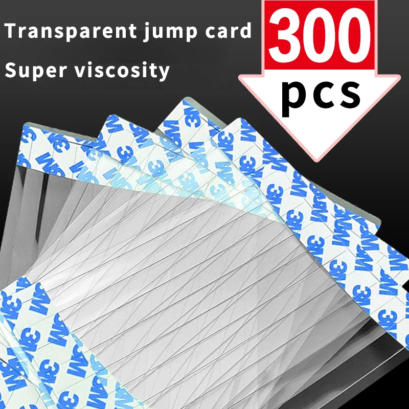 300pcs POP Jump Card Price Tag Price Tag Advertising Paper PVC 3M Transparent Strip Explosion Stickers Supermarket Shake Card