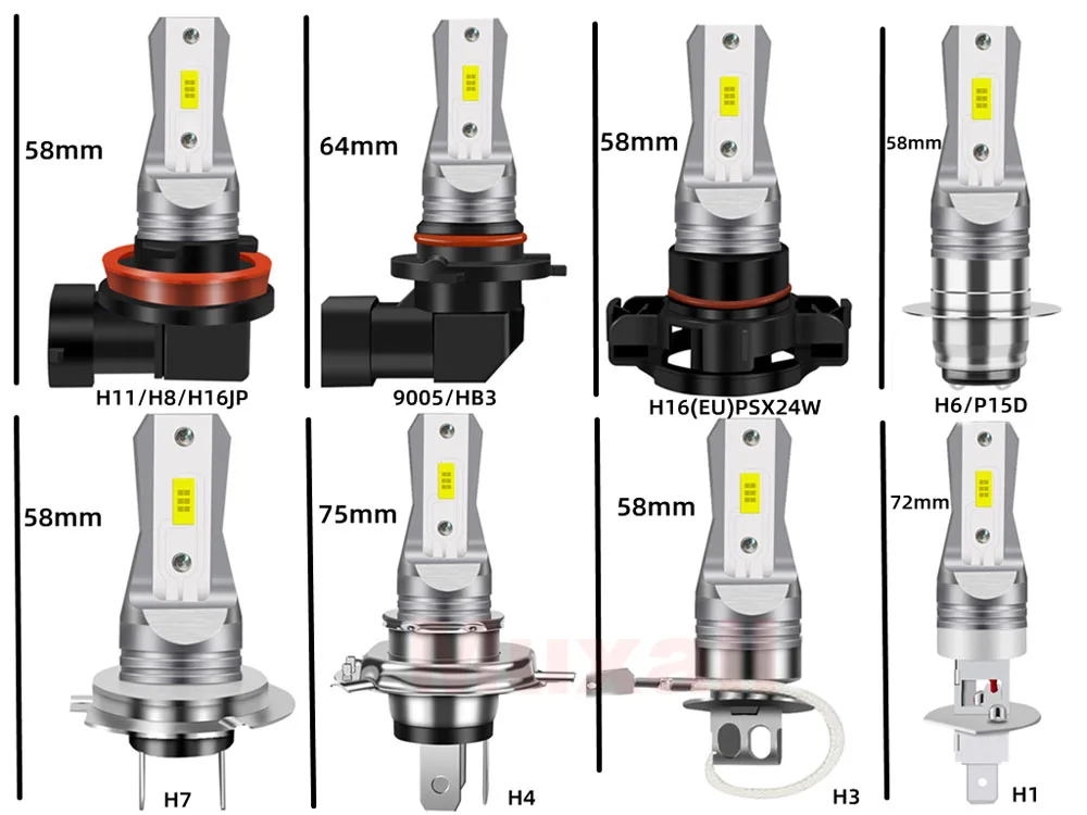 20000LM H7 LED H4 H1 H3 Bulb Headlight Double Copper Tube 80W CSP For Car Headlamp Auto Diode Lamps Led Turbo 6000K 12V 24V