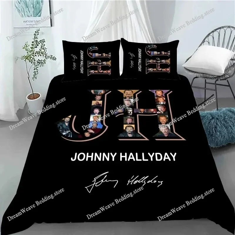 

Duvet Cover Rock Star Johnny Hallyday 3D Exquisite Digital Printing Bedding Set Comforter Bed Youth Home Decor Adult Boys Gift
