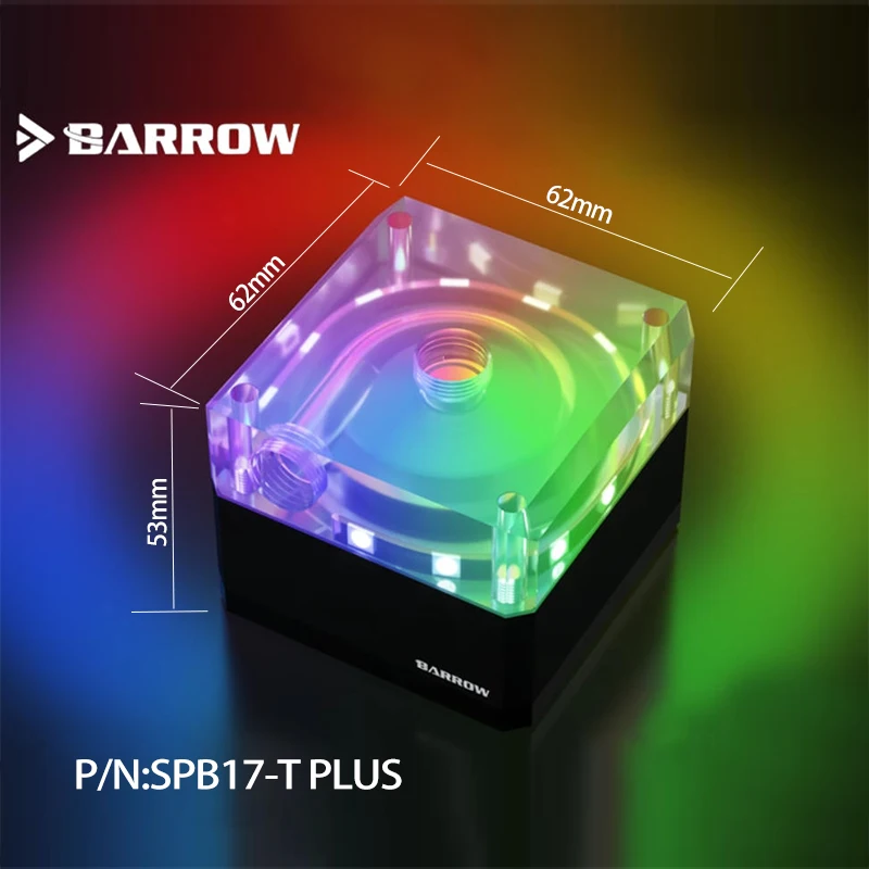 Barrow 17W DDC PWM Pump Through Hole Lift 5.5 Meters 960L/H 4000RPM Regulation Pump use for Distro Plate SPB17-T PLUS/SPB17-T V2