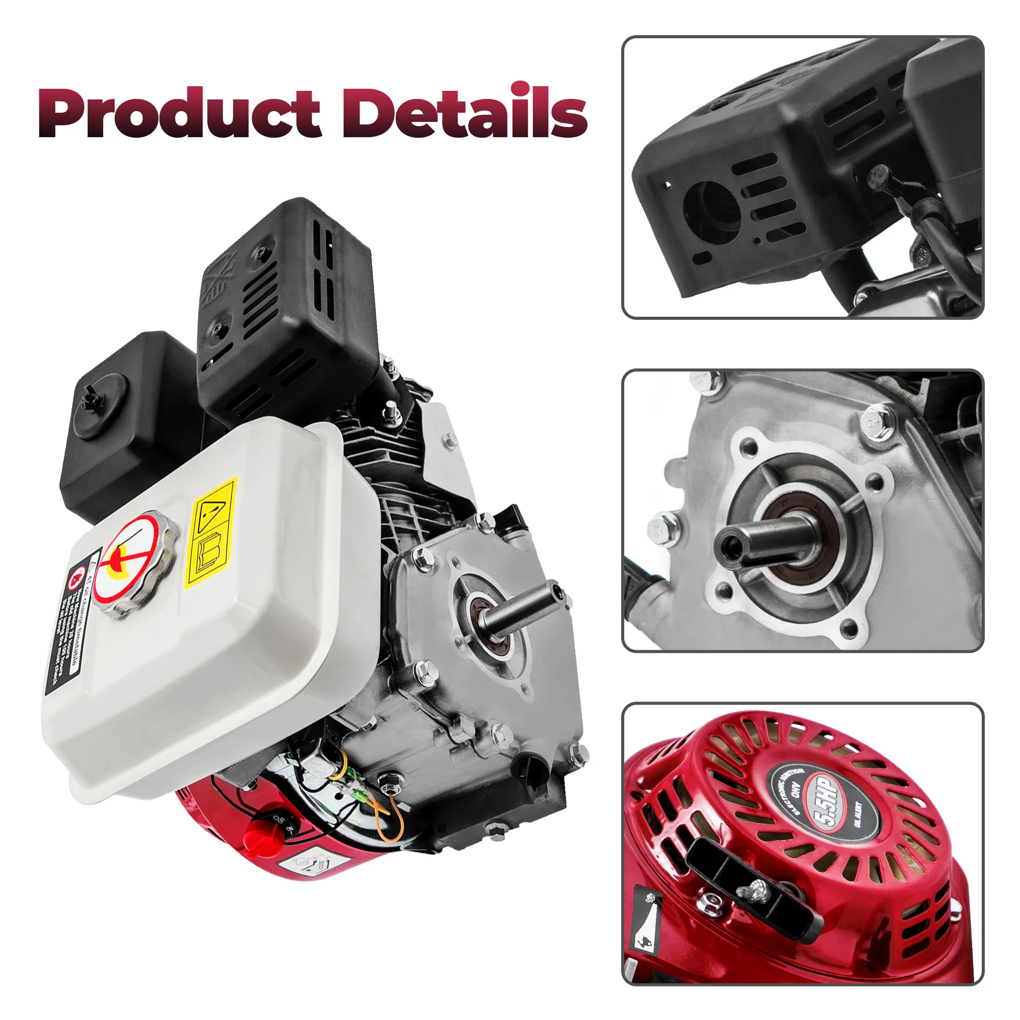  Engine 5.5HP Air-cooled For Honda GX160 168cc 56x70 Anti clockwise