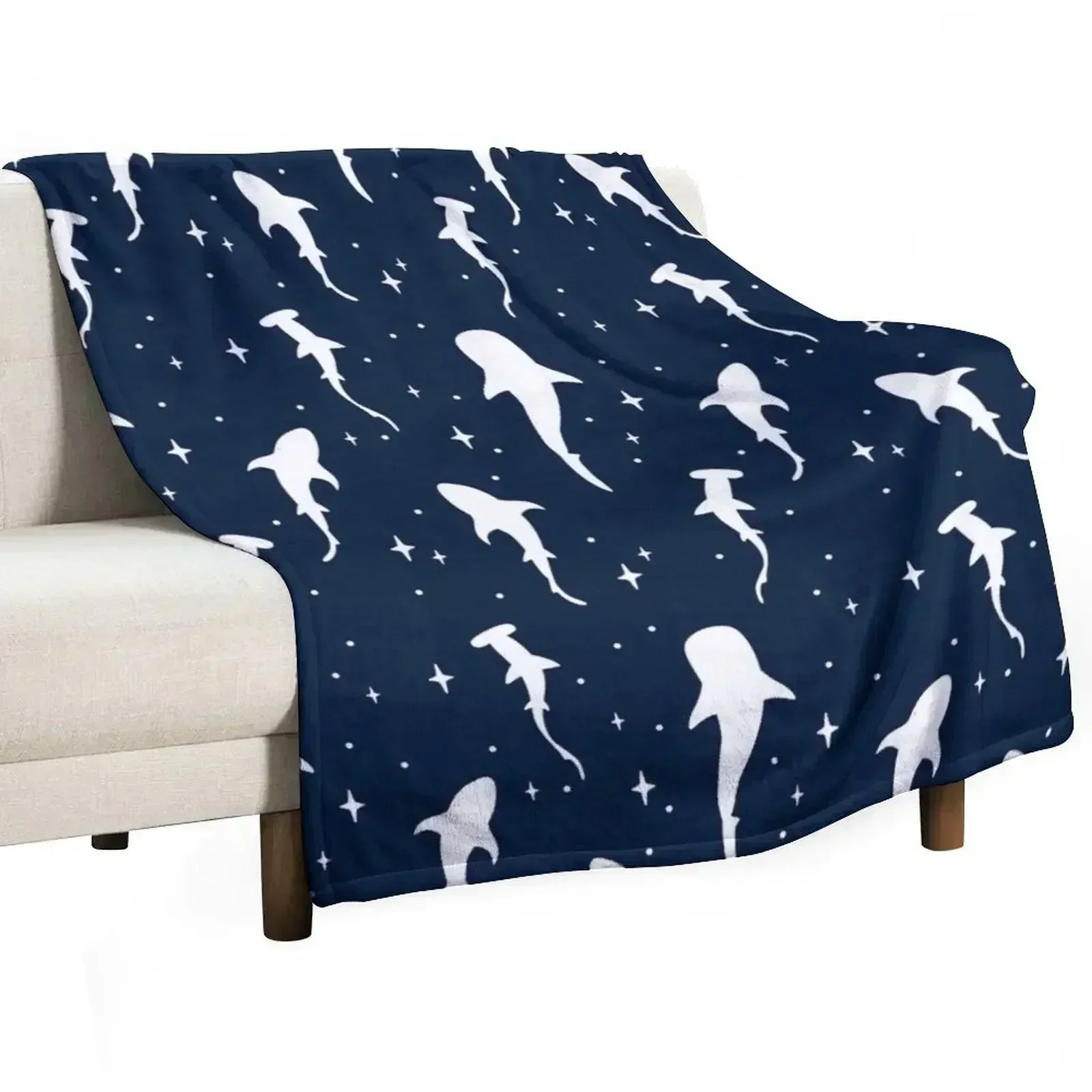 Space sharks Throw Blanket Thins Quilt Thin Luxury Throw Baby halloween Blankets