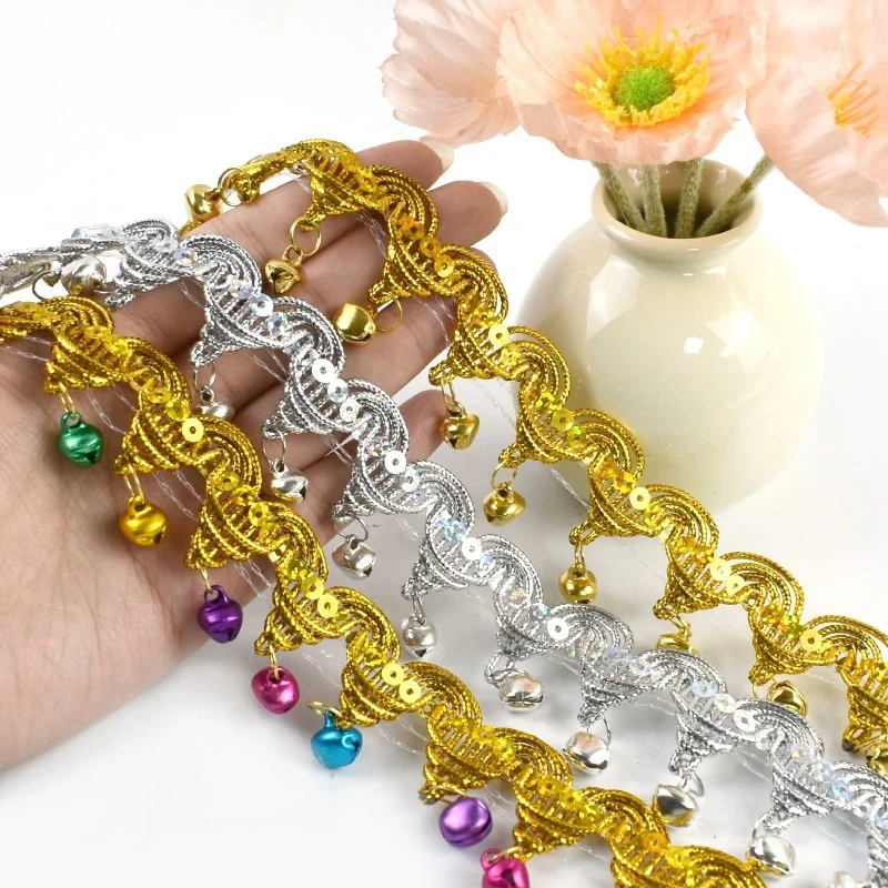 

2/5Meters 3cm Sequins Tassels Fringe for Sewing Dresses Lace Trim Clothes Decorative Trimmings Stitching Fringes DIY Accessories