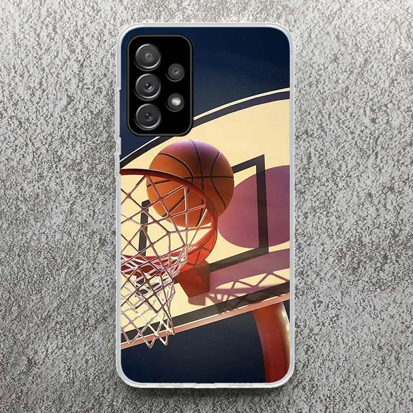 Basketball Basket Sports Phone Case for Samsung Galaxy A14 A54 A15 A55 A13 A53 A12 A52 A25 A35 A24 A34 A23 A33 A22 A32 A04S A03S