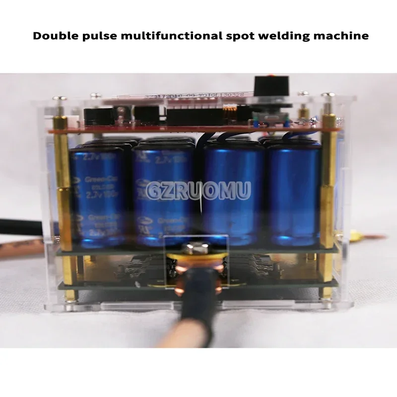 

Energy Storage Capacitor Spot Welder Controller Portable Spot Welder Suit Semiautomatic Welding Tool 0.25mm 18650 Battery