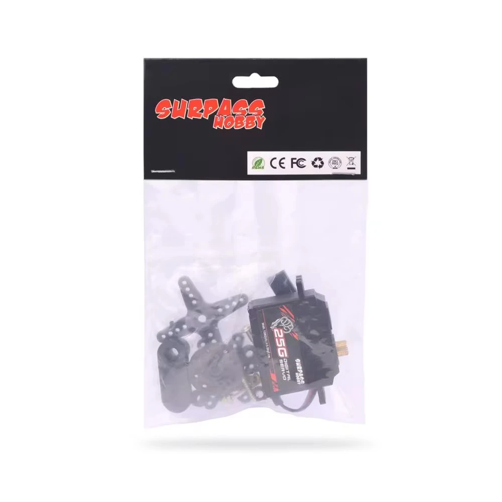 SURPASS HOBBY S0025M 25g Servo de engranaje de Metal 3KG Servo Digital para RC avión Robot 1/12 RC coche barco modelo RC