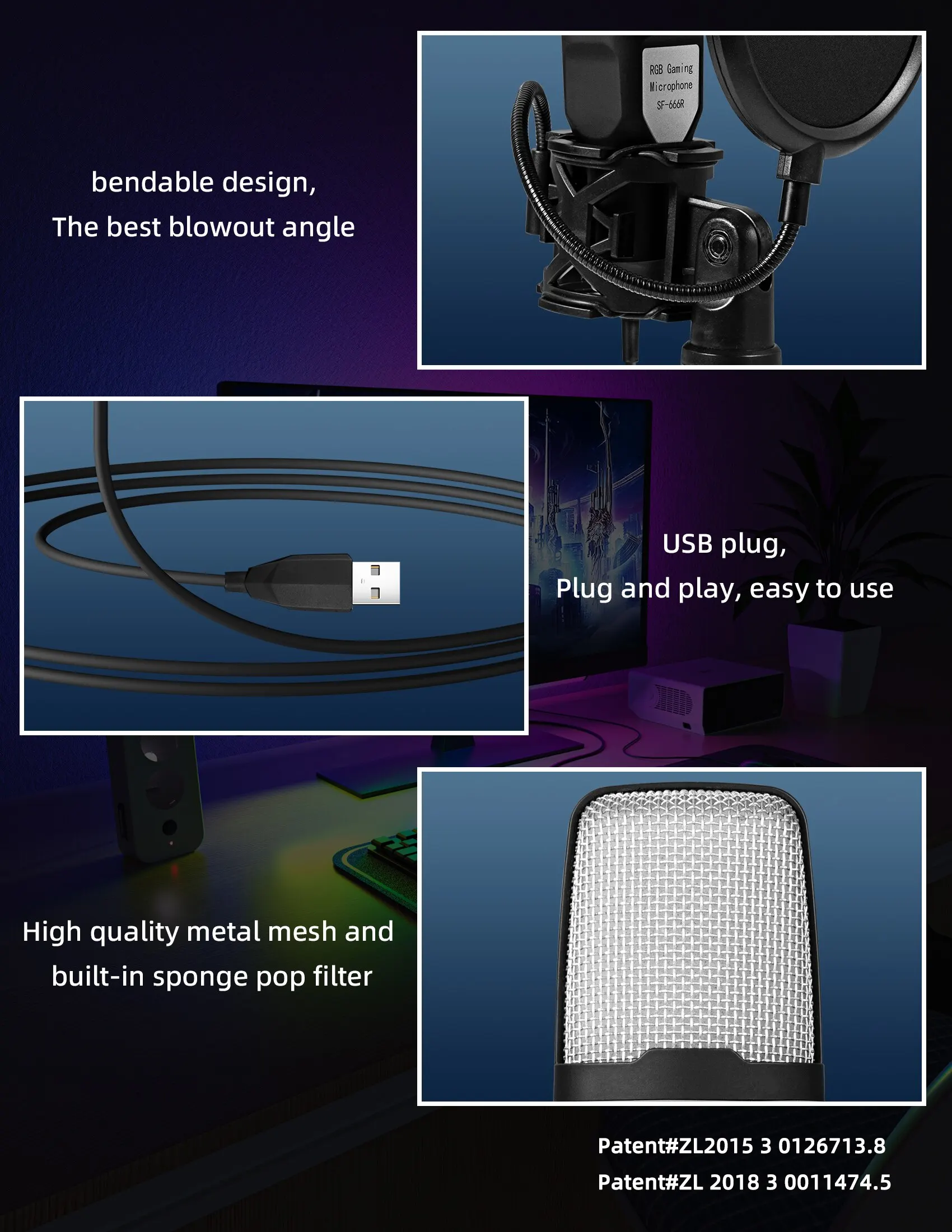 USB condenser microphone kit product view 11