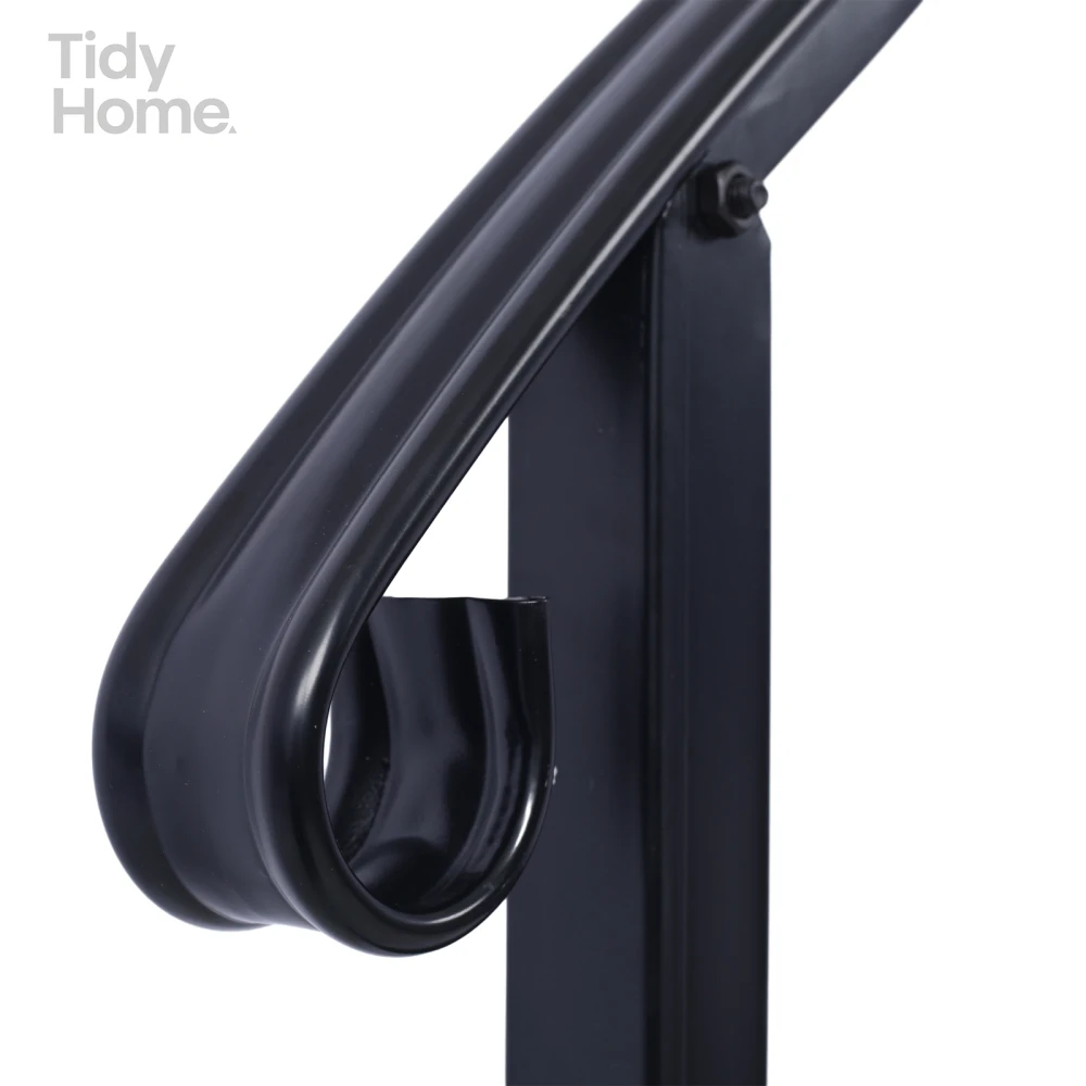 Handrails for Outdoor Steps, Fit 3 or 4 Steps Outdoor Stair Railing, Porch Railing, Transitional Handrails for Concrete Steps