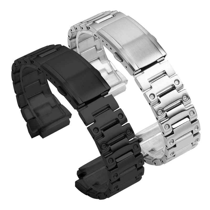 Modified men watch chain For G-shock Heart Rate Dw-h5600 Watchband Dw h5600 Solid Stainless Steel Strap Folding buckle Bracelet