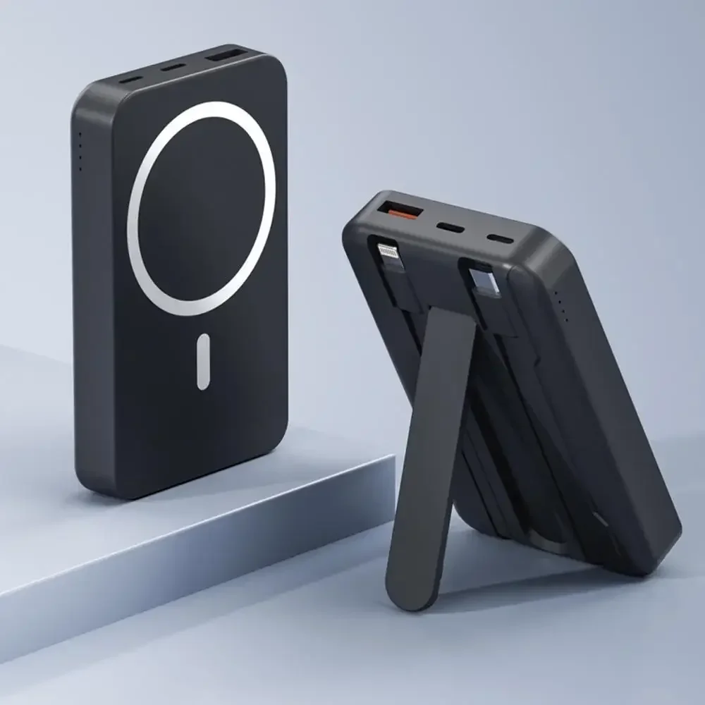 

Essential For iPhone 12 - 17 Pro! 10000mAh Magnetic Power Bank: Foldable Wireless Charge + Digital LED Display, Compact Soft