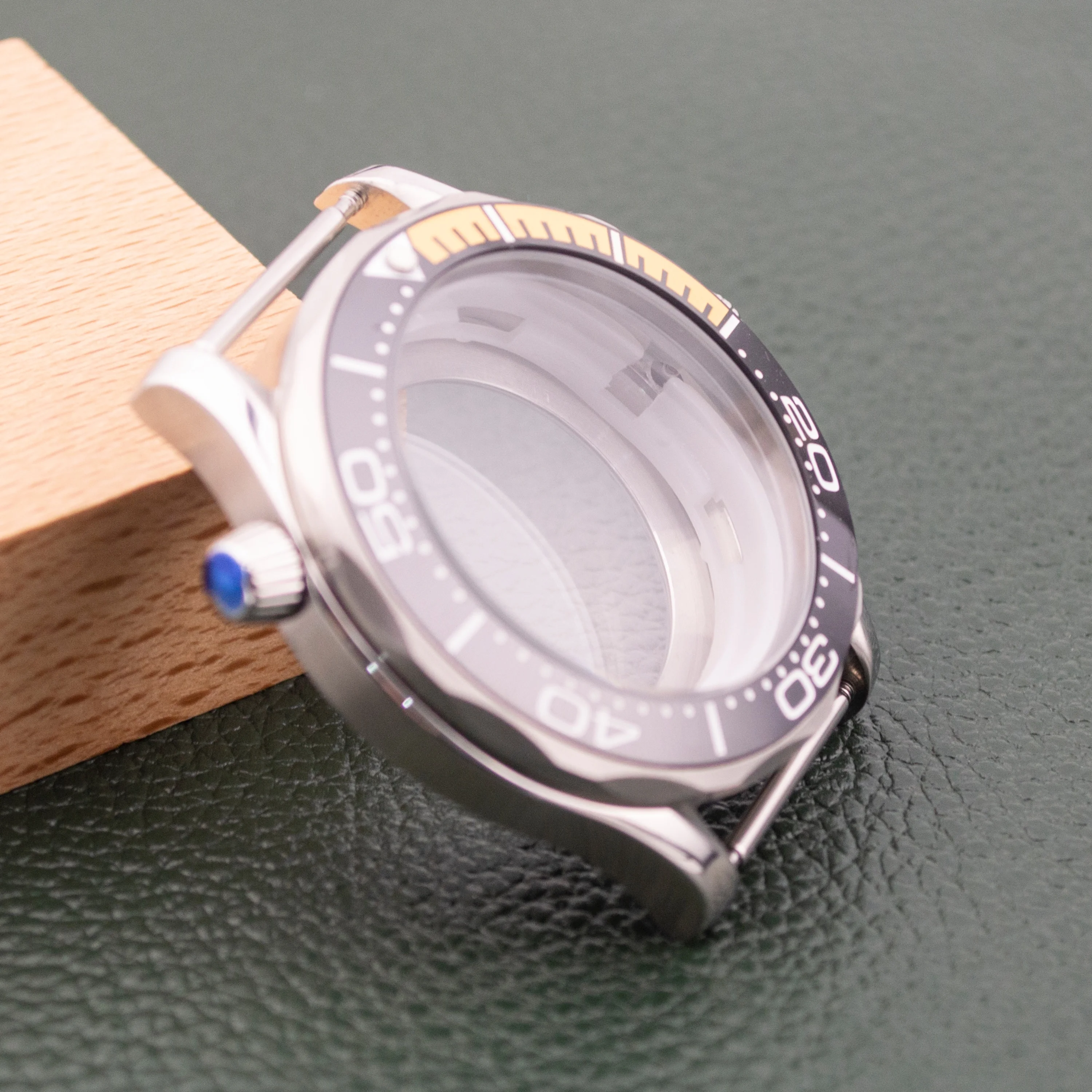 41mm NH35 Case Bezel 38MM Ceramic Seamaster 300 Waterproof Modification for 31mm Dial Stainless Steel Watch Parts NH36 Movement