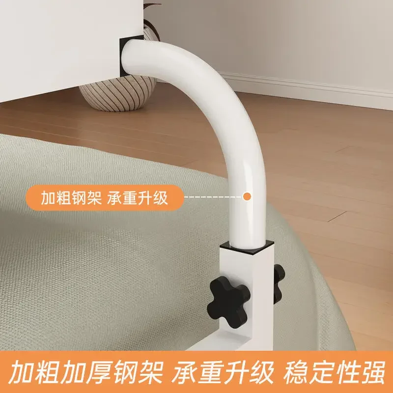 طاولة سرير متقاطعة من AOLIVIYA، طاولة كمبيوتر مكتبية قابلة للإزالة، سرير منزلي، طاولة صغيرة، طاولة رفع كسول لغرفة النوم بجانب السرير