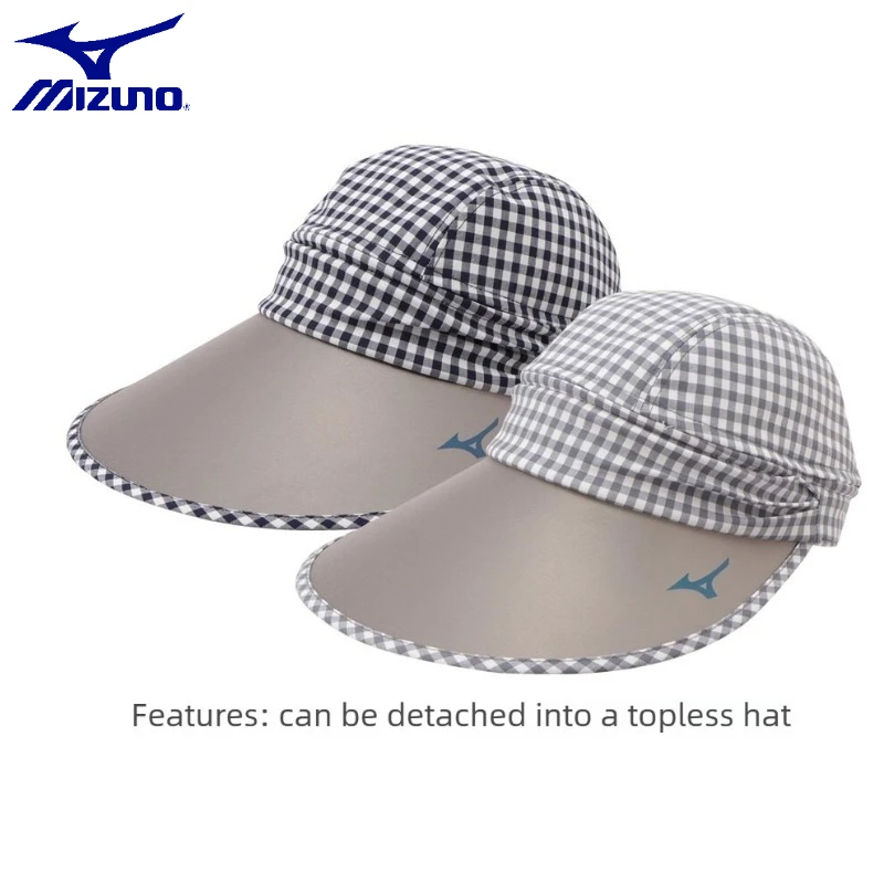 

Mizuno Golf Hat Womens Detachable Topless Cap Wide Brim Sunshade Hat Adjustable Head Circumference Outdoor Golf Sport Hat