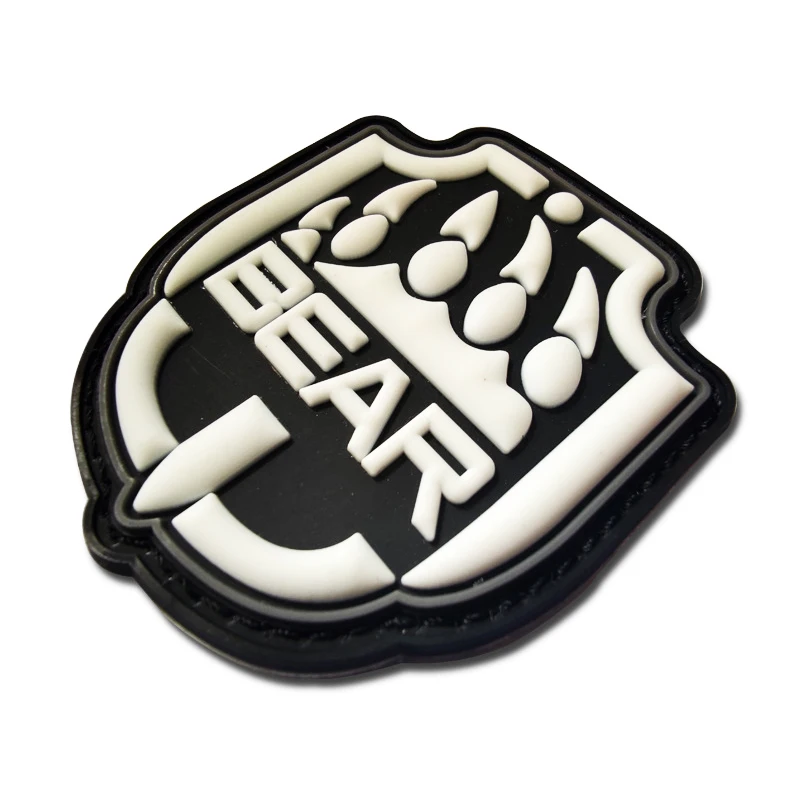 3D PVC Bear Claw Patches USEC Bear Claw Badge Hook&Loop Escape From Tarkov Armband on Clothes Rubber Emblem Backpacks Decoration