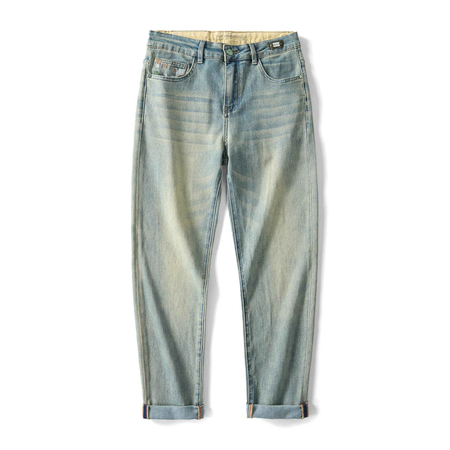2026 Autumn New High Quality Clothing Fitted Straight Jeans Classic Retro Nostalgic Men's Cotton Stretch Fashion Casual Pants