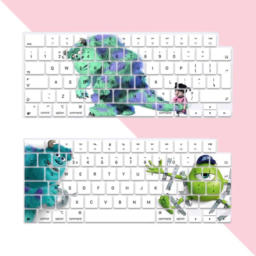 Monsters Inc Big Eyes EU Layout Soft Silicone Keyboard Cover for Macbook pro 14 M1 M2 M3 A2442 A2485 A2779 A2780 Air M2 M3 A2681