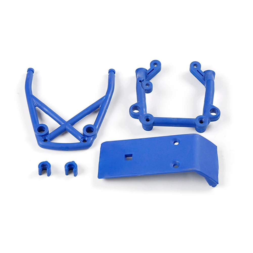 Hoge Sterkte Voor en Achter Ondersteuning Frame Kit voor 1/5 HPI ROVAN BAJA KM 5B ROFUN BAHA RC AUTO Speelgoed ONDERDELEN-Blauw