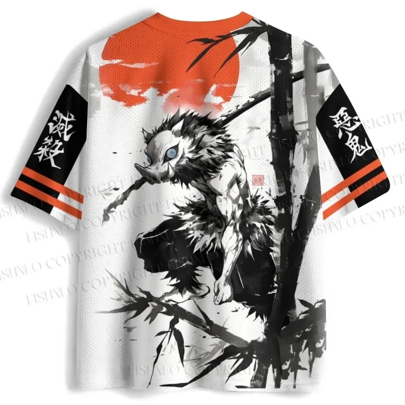 Image of Anime Demon Slayer 3D-Druck T-Shirt Kinder Inosuke Hashibira Grafik-T-Shirts Streetwear Casual Harajuku Tops Sommer Unisex Jersey T-Shirt