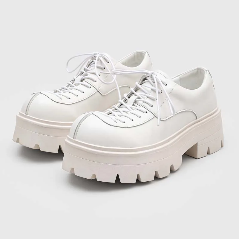 

Men Niche Thick Soled Height Increasing Derby Shoes Popular Trend Anti Slip Wear-resistant Personalized Youth Casual Shoes