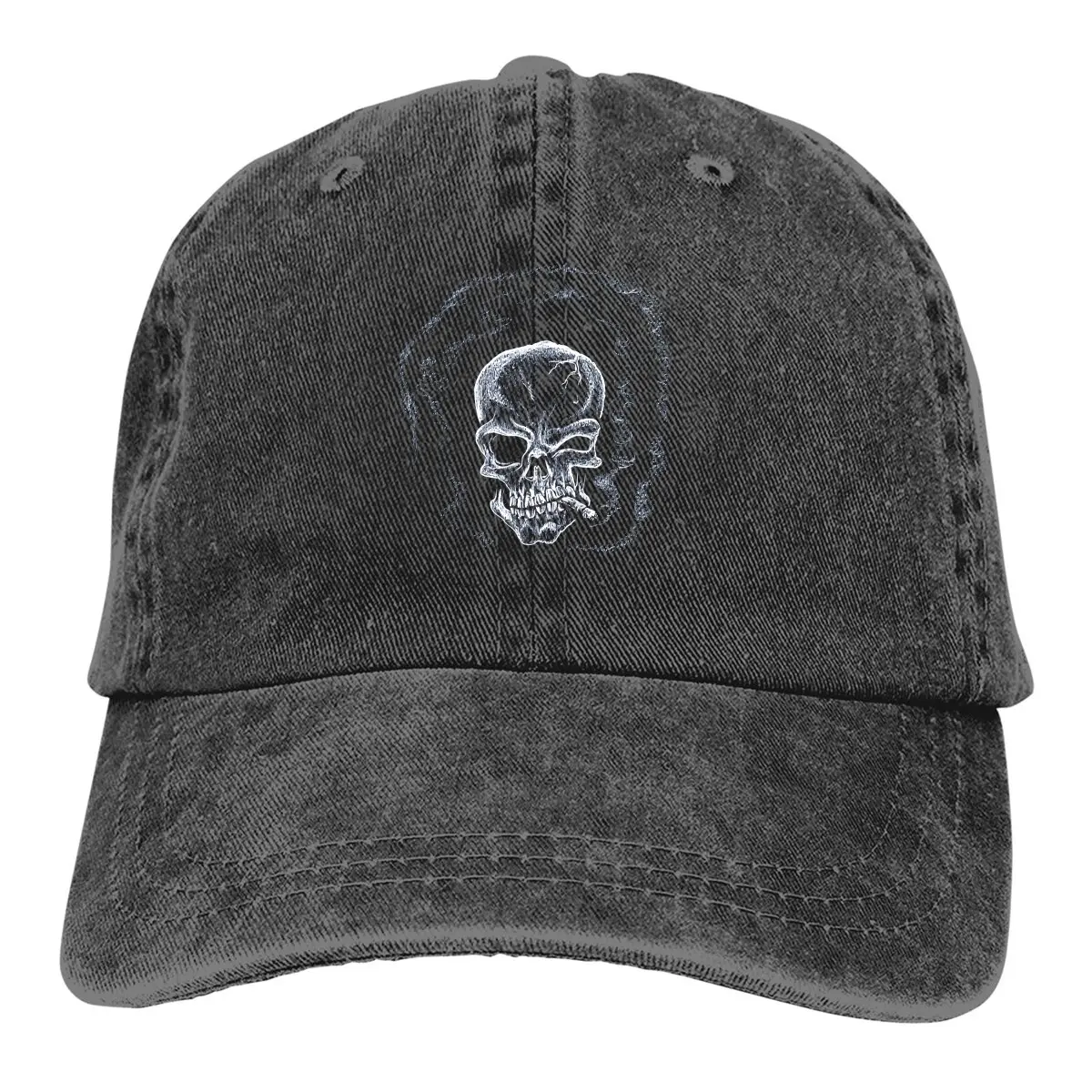 Smoking Art Baseball Cap Men Hats Women Visor Protection Snapback Mexican Skull Santa Muerte Caps