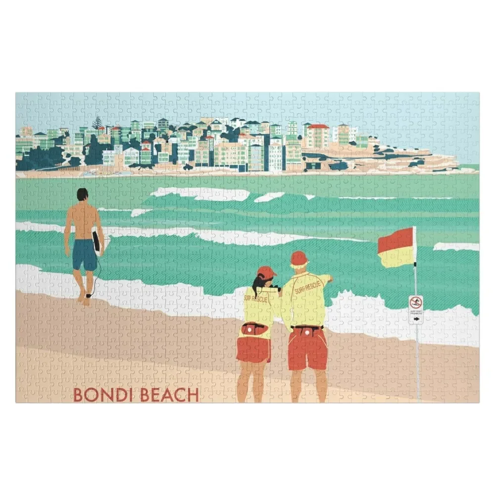 Bondi Beach Illustration Art Jigsaw Puzzle For Children Personalized Toys Puzzle