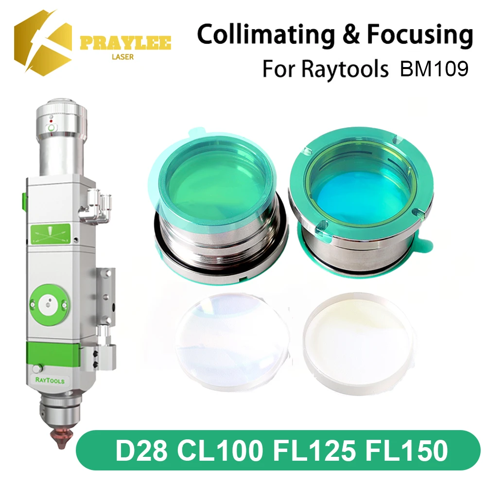Raytools BM109 Laser Collimating&Focusing Lens With Holder D28 CL100/FL125/FL150 For Raytools BM109 Fiber Laser Cutting Head