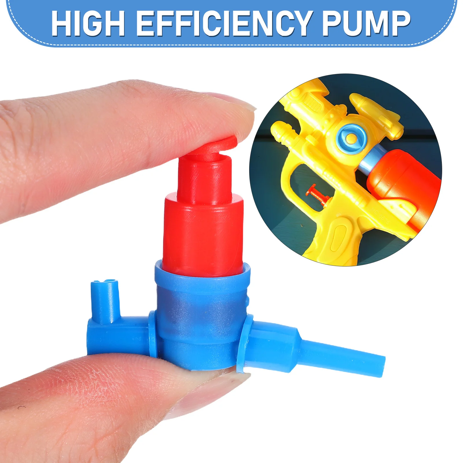 50 قطعة مضخة لرشاشات المياه، آلية بلاستيكية عالية الأداء، تدفق سلس، مسافة رش ممتدة، مثالية للمرح في الهواء الطلق
