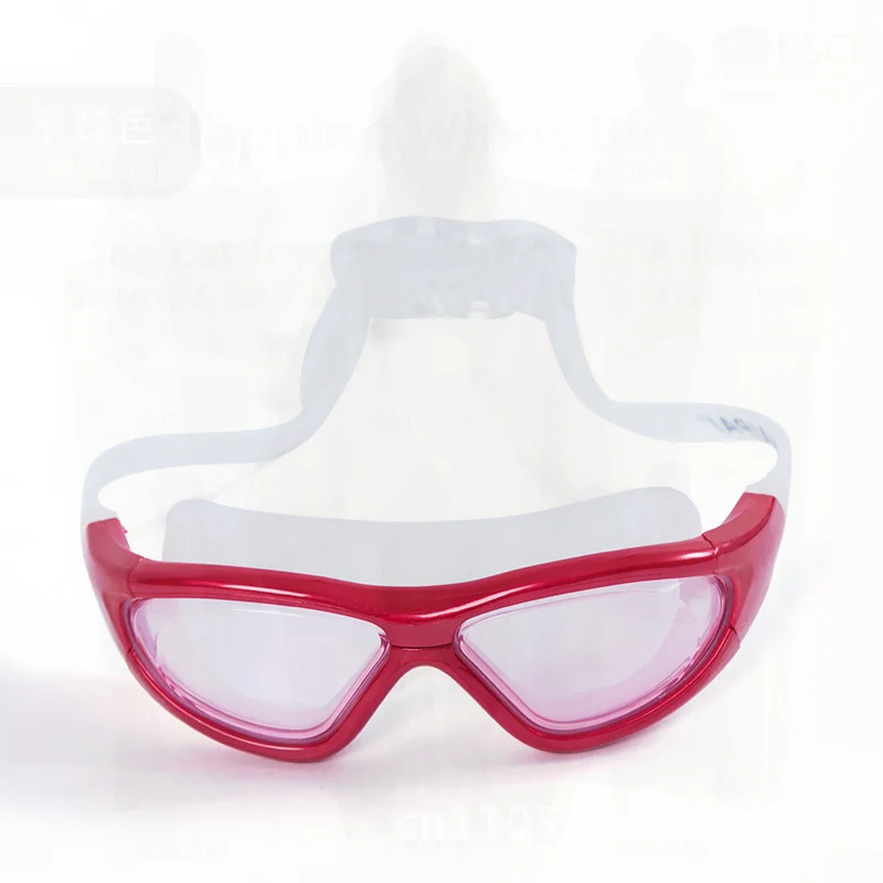 

Adult Unisex Indoor Swimming Training Goggles HD Anti-Fog Waterproof Large Frame Glasses for Competitive Swimming in Various