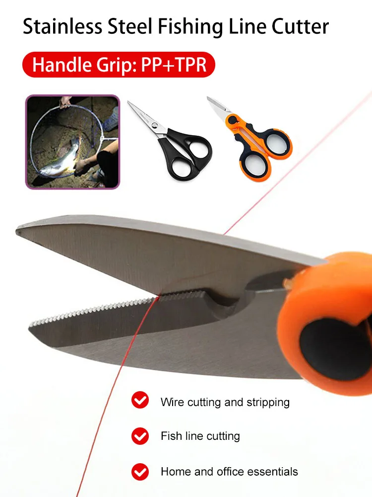 Fishing Cutter Stainless Steel Fishing Scissor Portable Fishing Pliers Scissors PE Braid Line Lure Cutter Fishing Accessories