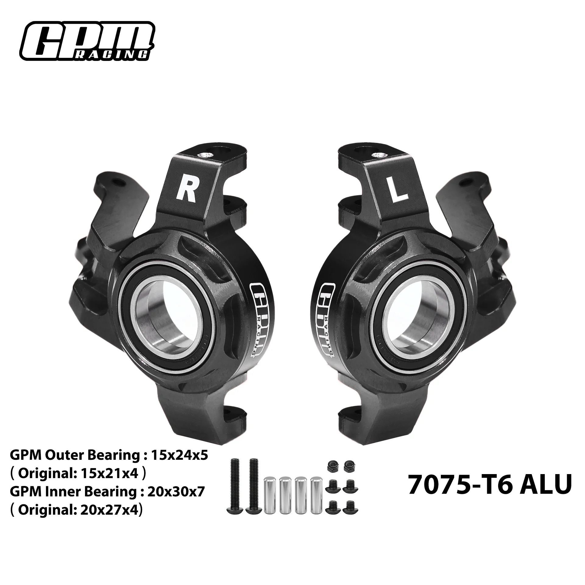 GPM 7075 Alloy Steering Knuckle（Larger Bearings）For YIKONG YK7081 TB8 80004