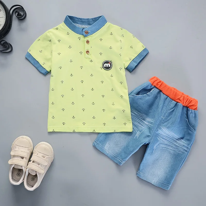 New Baby Boys Summer Clothes Suit Children Casual Shirt Shorts Infant Outfits Toddler Sports Costume Kids Tracksuits 2Pcs Set